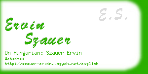 ervin szauer business card